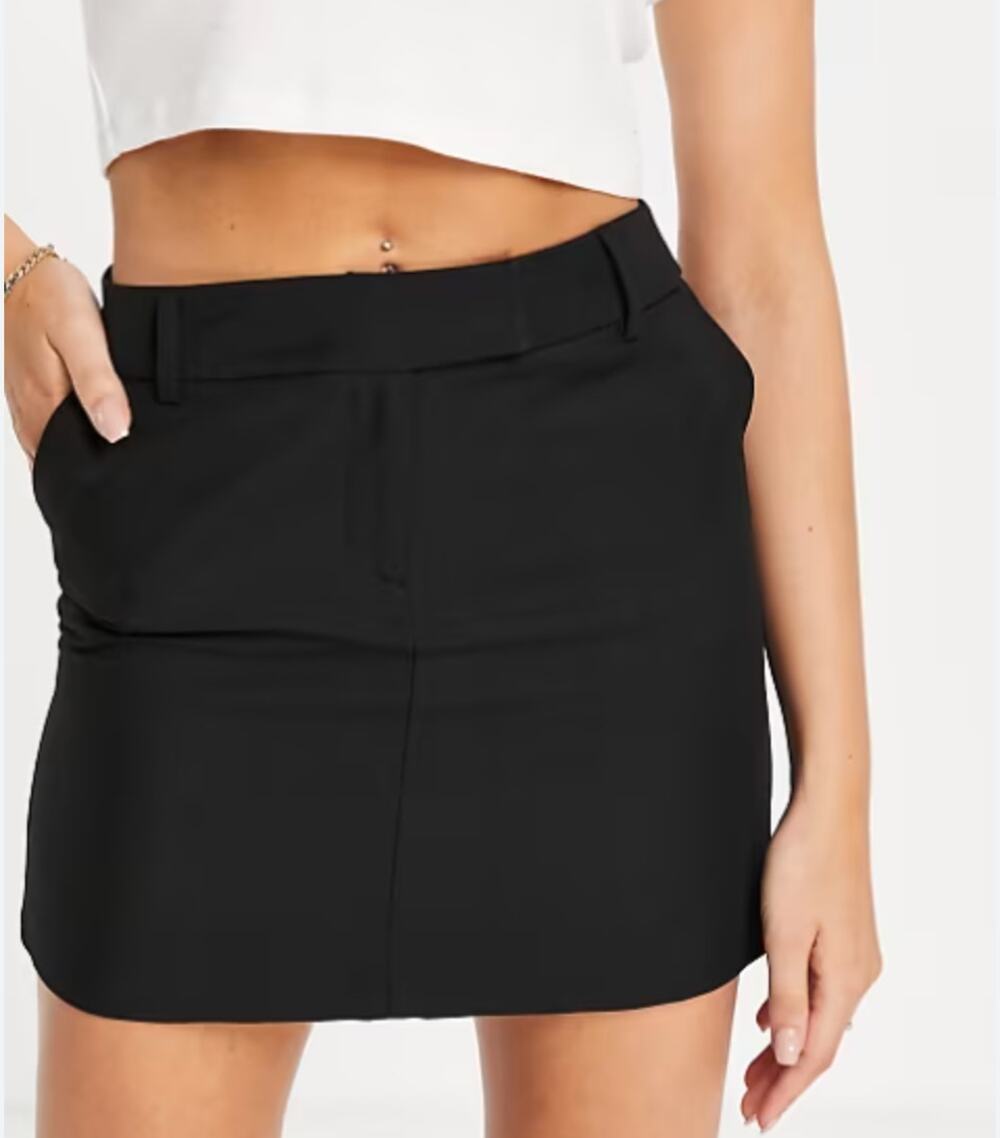 Topshop Black Tailored Mini Skirt Size 10